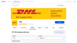 
                            9. Working at DHL: Employee Reviews | Indeed.com