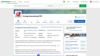 
                            12. Working at Ecolog International FZE | Glassdoor.co.in