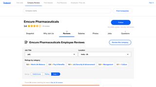 
                            8. Working at Emcure Pharmaceuticals: Employee Reviews | Indeed.co.in