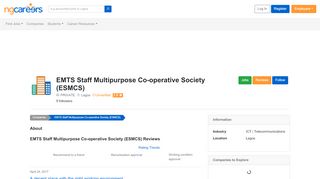 
                            6. Working at EMTS Staff Multipurpose Co-operative Society (ESMCS ...