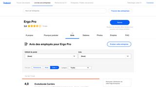 
                            3. Working at Ergo Pro: Employee Reviews | Indeed.com