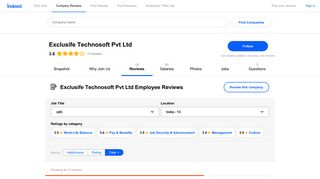 
                            8. Working at Exclusife Technosoft Pvt Ltd: Employee Reviews | Indeed ...