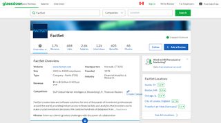 
                            12. Working at FactSet | Glassdoor.ca
