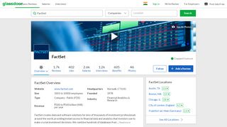 
                            6. Working at FactSet | Glassdoor.co.in