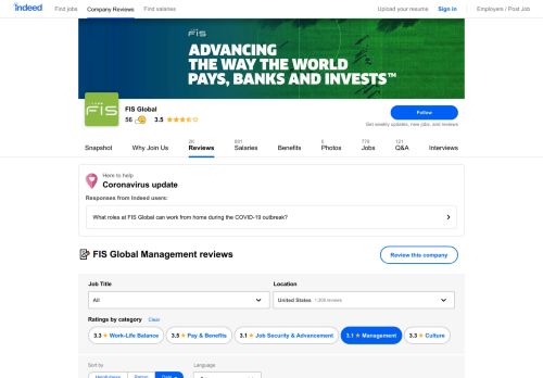 
                            6. Working at FIS Global: 399 Reviews about Management | Indeed.com