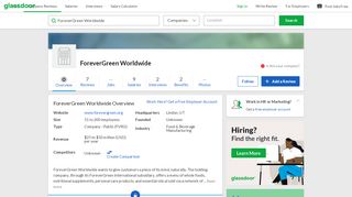 
                            12. Working at ForeverGreen Worldwide | Glassdoor