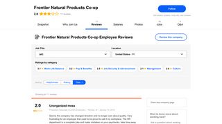 
                            9. Working at Frontier Natural Products Co-op: Employee Reviews ...