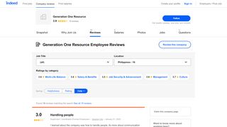 
                            4. Working at Generation One Resource: Employee Reviews | Indeed ...