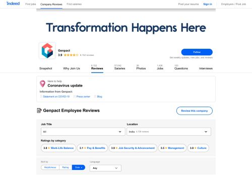 
                            7. Working at Genpact: 2,768 Reviews | Indeed.co.in