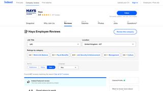 
                            12. Working at Hays: 373 Reviews | Indeed.co.uk