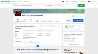 
                            8. Working at Hydro One Brampton Networks | Glassdoor.ca