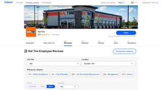 
                            5. Working at Kal Tire: 291 Reviews | Indeed.com