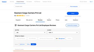 
                            7. Working at Kesineni Cargo Carriers Pvt Ltd: Employee Reviews - Indeed