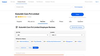 
                            5. Working at Kutumbh Care Pvt Limited: Employee Reviews | Indeed.co.in
