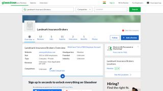 
                            13. Working at Landmark Insurance Brokers | Glassdoor.co.in