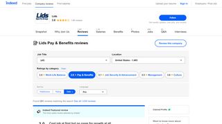 
                            7. Working at Lids: 233 Reviews about Pay & Benefits | Indeed.com