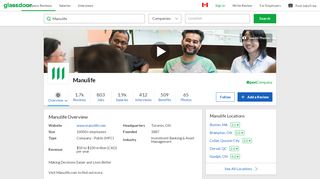 
                            7. Working at Manulife | Glassdoor.ca