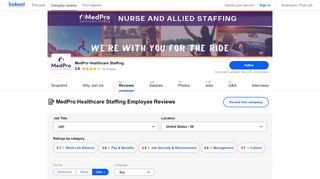 
                            9. Working at MedPro Healthcare Staffing: Employee Reviews | Indeed ...