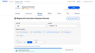 
                            13. Working at Megaworld Corporation: 99 Reviews | Indeed.com.ph