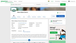 
                            6. Working at Metro Water District | Glassdoor.co.in