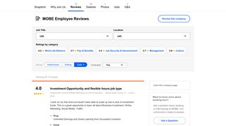 
                            8. Working at MOBE: Employee Reviews | Indeed.com