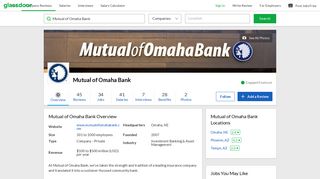 
                            11. Working at Mutual of Omaha Bank | Glassdoor