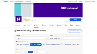 
                            7. Working at NBCUniversal: 456 Reviews about Pay & Benefits | Indeed ...