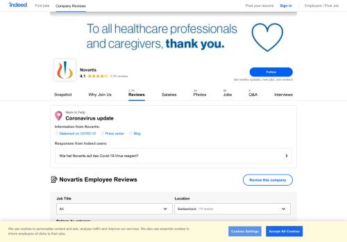 
                            11. Working at Novartis: 139 Reviews | Indeed.ch