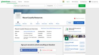 
                            10. Working at Nucart Loyalty Resources | Glassdoor.co.in