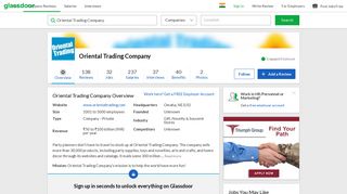 
                            12. Working at Oriental Trading Company | Glassdoor.co.in