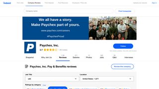 
                            12. Working at Paychex, Inc.: 438 Reviews about Pay & Benefits ...