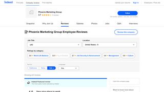 
                            6. Working at Phoenix Marketing Group: Employee Reviews | Indeed.com