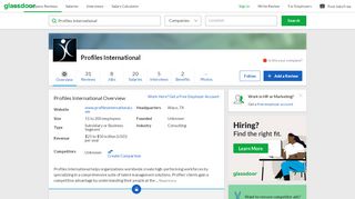 
                            11. Working at Profiles International | Glassdoor