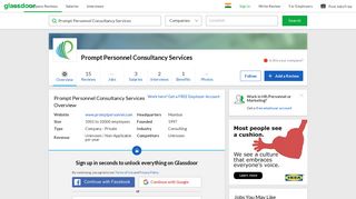 
                            2. Working at Prompt Personnel Consultancy Services | Glassdoor.co.in