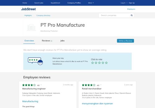 
                            2. Working at PT Pro Manufacture company profile and information ...