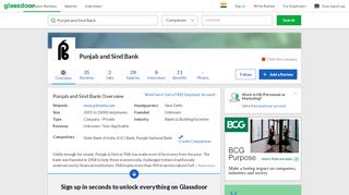 
                            6. Working at Punjab and Sind Bank | Glassdoor.co.in