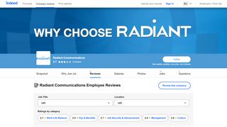 
                            13. Working at Radiant Communications: Employee Reviews | Indeed.com