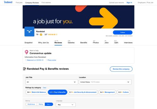 
                            11. Working at Randstad: 1,710 Reviews about Pay & Benefits | Indeed.com