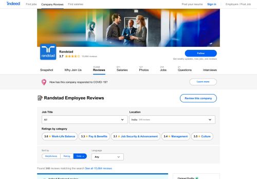 
                            9. Working at Randstad: 281 Reviews | Indeed.co.in
