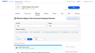 
                            10. Working at Reliance Nippon Life Insurance: 132 Reviews about Pay ...