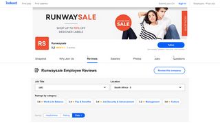 
                            7. Working at Runwaysale: Employee Reviews | Indeed.co.za