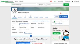 
                            11. Working at Safety First Security | Glassdoor.ca