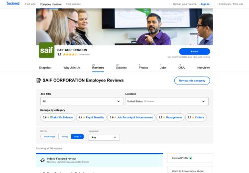
                            11. Working at SAIF CORPORATION: Employee Reviews | Indeed.com