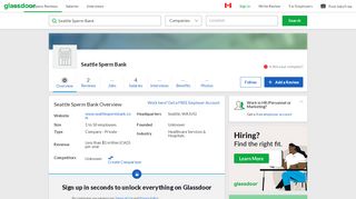 
                            12. Working at Seattle Sperm Bank | Glassdoor.ca