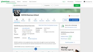 
                            8. Working at SKEMA Business School | Glassdoor