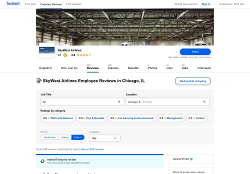 
                            12. Working at SkyWest Airlines in Chicago, IL: Employee Reviews ...