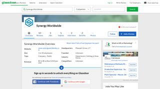 
                            7. Working at Synergy Worldwide | Glassdoor