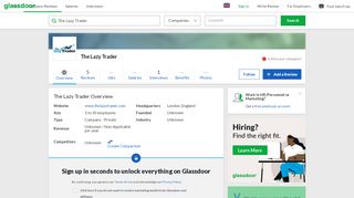 
                            6. Working at The Lazy Trader | Glassdoor.co.uk