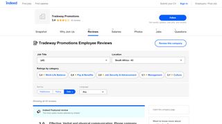 
                            7. Working at Tradeway Promotions: Employee Reviews | Indeed.co.za