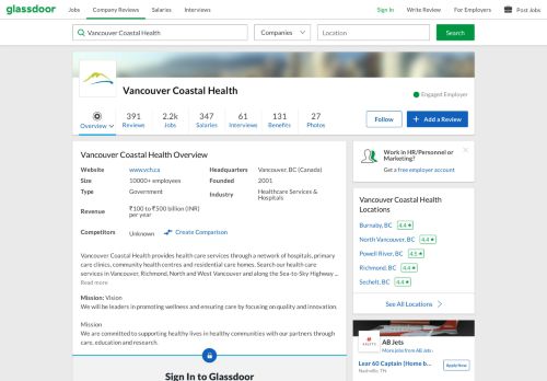 
                            7. Working at Vancouver Coastal Health | Glassdoor.co.in